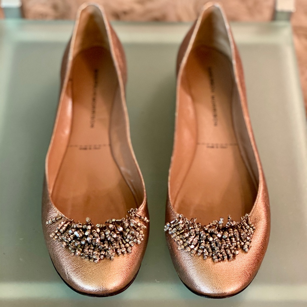 Sigerson Morrison Bronze Ballet Slipper